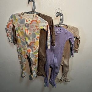 Cozy Multicolor and Purple Kids Footies BUNDLE